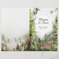 Hochzeitsprogramm für Rustikal-Wald