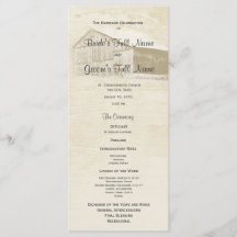 Hochzeitsprogramm für rustikale Landhäuser