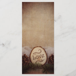 Hochzeitsprogramm für Rustikale Pinien Programm