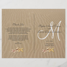 Hochzeitsprogramm für Sandstrand und Starfish Beac