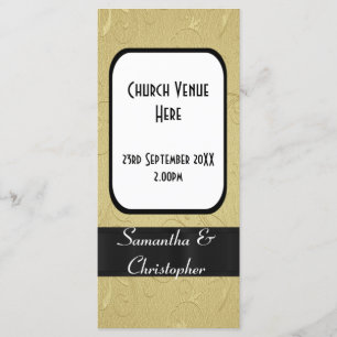 Hochzeitsprogramm für Schwarz-Gold-Kirchen Programm