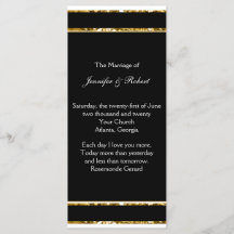 Hochzeitsprogramm für Schwarz-weiße Glitzer und Go