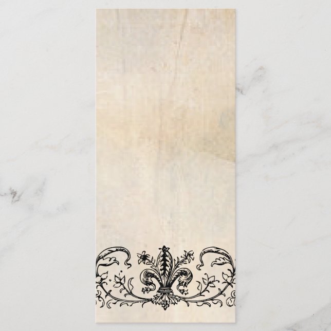 Hochzeitsprogramm für Schwarze Fleur Programm (Vorderseite)