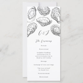 Hochzeitsprogramm für Schwarze und Weiße Austern