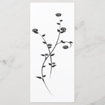 Hochzeitsprogramm für Schwarze und Weiße Rosen