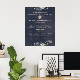 Hochzeitsprogramm für Seeschiffe Poster