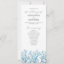 Hochzeitsprogramm für Strand