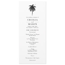 Hochzeitsprogramm für tropische Palmen