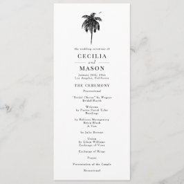 Hochzeitsprogramm für tropische Palmen Programm