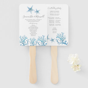 Hochzeitsprogramm für tropische Sternenfische Fächer