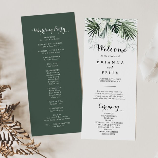 Hochzeitsprogramm für tropische Vegetation Programm (Von Creator hochgeladen)