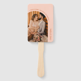 Hochzeitsprogramm für tropisches Foto Fächer