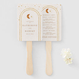 Hochzeitsprogramm für Vintage Himmelsstars Fächer