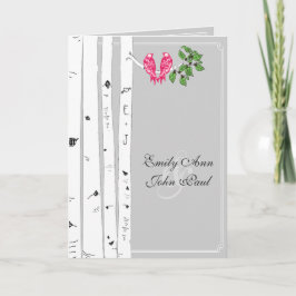 Hochzeitsprogramm für Vintage Liebesvögel Programm