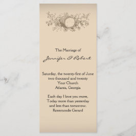 Hochzeitsprogramm für Vintage Weinkeller Programm