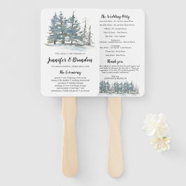 Hochzeitsprogramm für Wälder Fächer