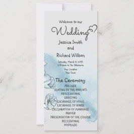 Hochzeitsprogramm für Wasserfarben