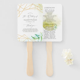 Hochzeitsprogramm für Wasserfarben Fächer