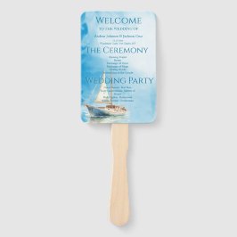 Hochzeitsprogramm für Wasserfarbensegler Fächer