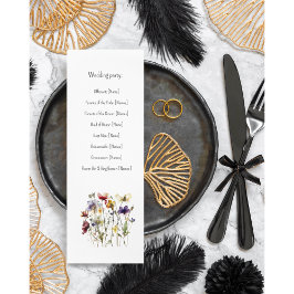 Hochzeitsprogramm für Wildblumen, nach Maß