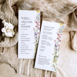 Hochzeitsprogramm für Wildblumen Programm