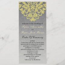 Hochzeitsprogramm "gelb grau"