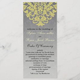 Hochzeitsprogramm "gelb grau" programm