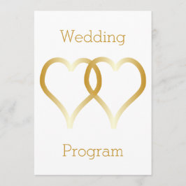 Hochzeitsprogramm Gold Hearts Programm