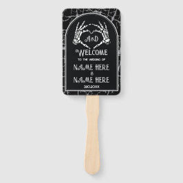 Hochzeitsprogramm Hand Fan Halloween Skeleton Hand Fächer