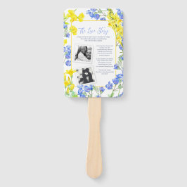 Hochzeitsprogramm in Wildblume Fächer