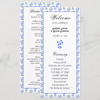 Hochzeitsprogramm mit Blauglocken Programm