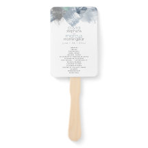 Hochzeitsprogramm | Modern Dusty Blue Brushstroke