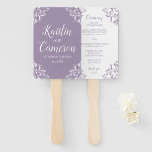 Hochzeitsprogramm Nadine (Lavendel) 4x6 Fächer