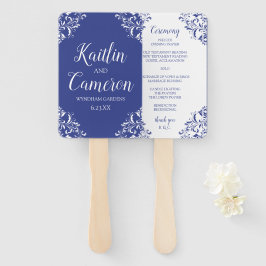 Hochzeitsprogramm | Nadine (Royal Blue) 4x6 Fächer