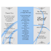 Hochzeitsprogramm Ordner Twirl Blue Gray