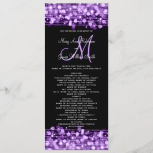 Hochzeitsprogramm Party Funken Lila Programm