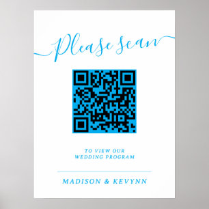 Hochzeitsprogramm QR-Code Poster