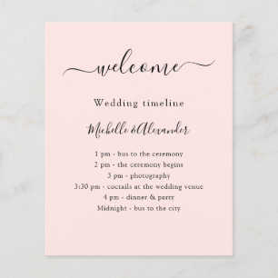 Hochzeitsprogramm Rose Gold Begrüßung