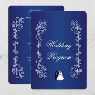 Hochzeitsprogramm Royal Blue Colored Bride Groom Programm