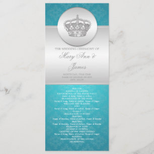 Hochzeitsprogramm Royal Crown Blue Programm
