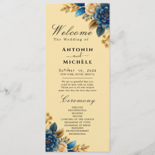 Hochzeitsprogramm Rustic Earth Florals Programm