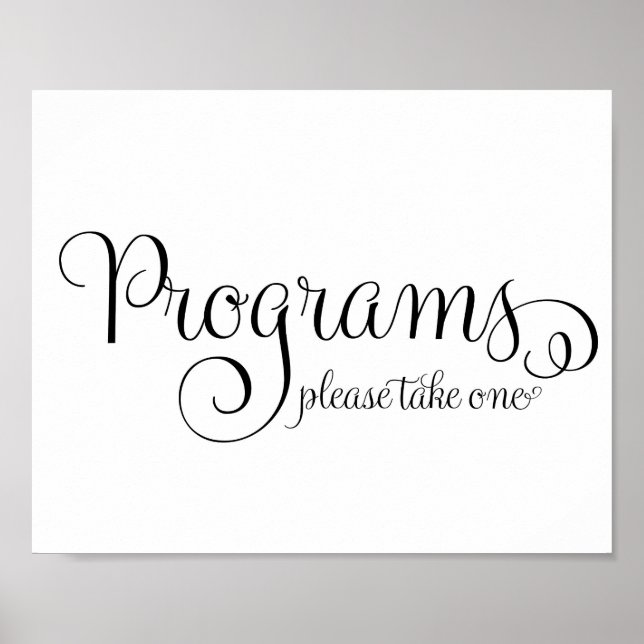 Hochzeitsprogramm Schild (Vorne)