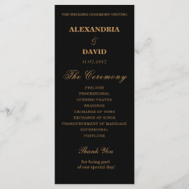 Hochzeitsprogramm Schwarz-Dunkler-Blüte Programm