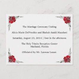 Hochzeitsprogramm Shalicia Postkarte