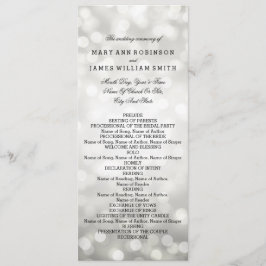 Hochzeitsprogramm Silberne Glitzer-Leuchten Programm