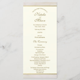 Hochzeitsprogramm Stone and Gold Akzent Programm