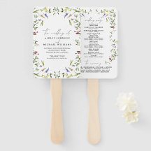 Hochzeitsprogramm "Summer Wildblume Calligraphy"