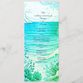 Hochzeitsprogramm und Menü für die blaue Küste Programm