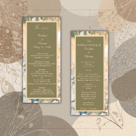Hochzeitsprogramm und Speisekarte für eine Pastell Programm