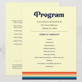Hochzeitsprogramm Vintage Vibes Programm